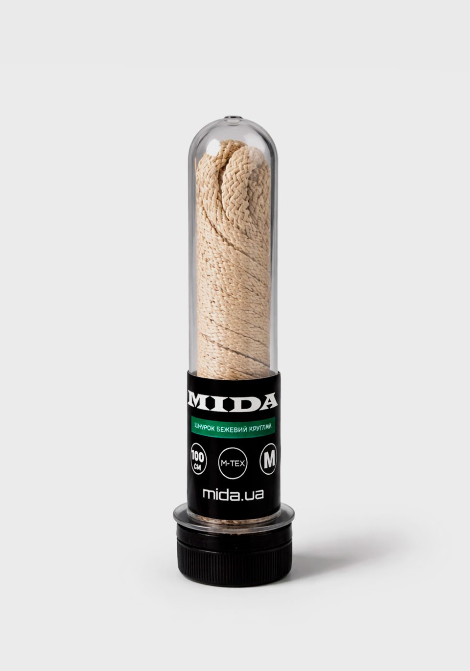 Шнурок бежевий круглий