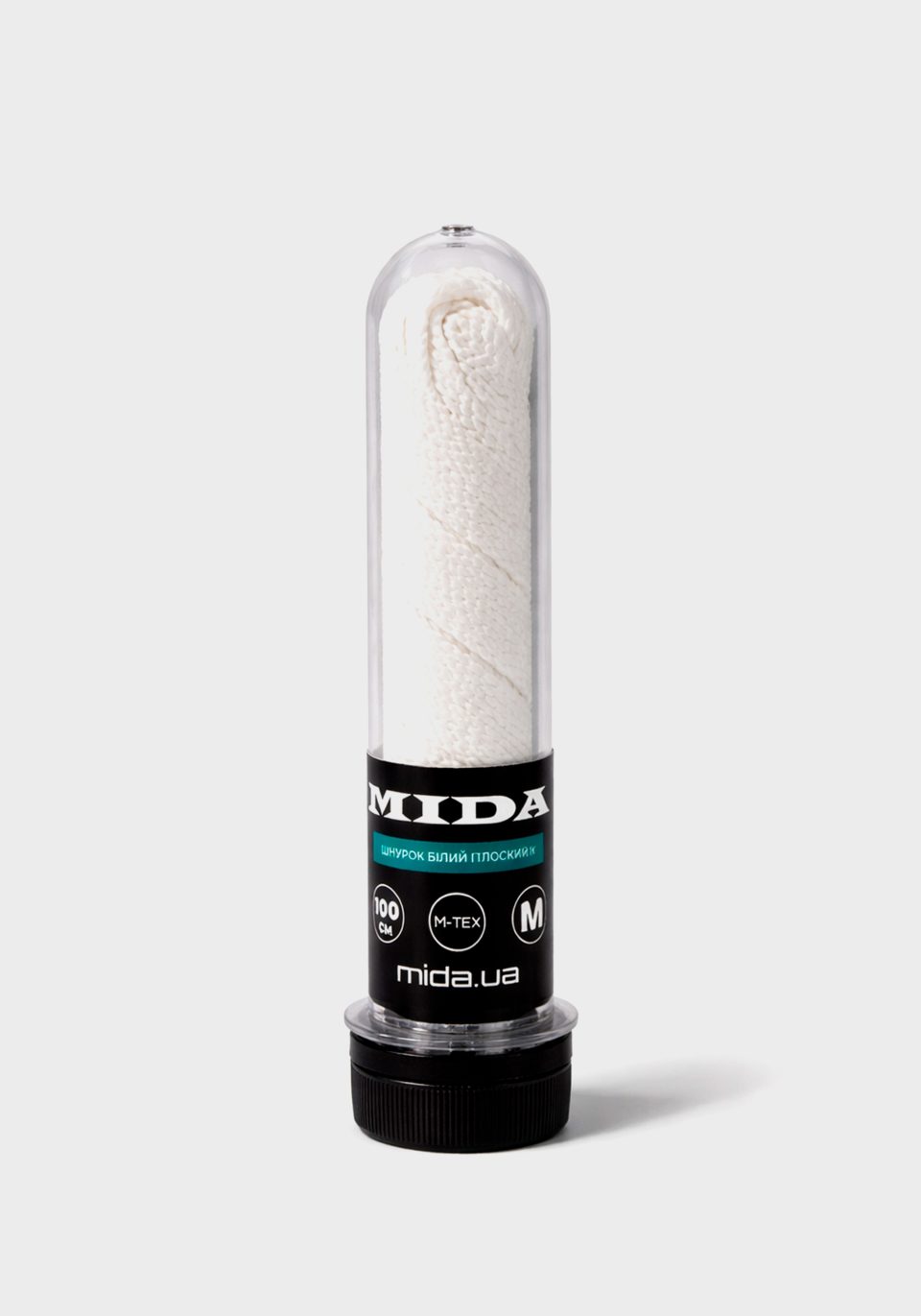 Шнурок білий плаский