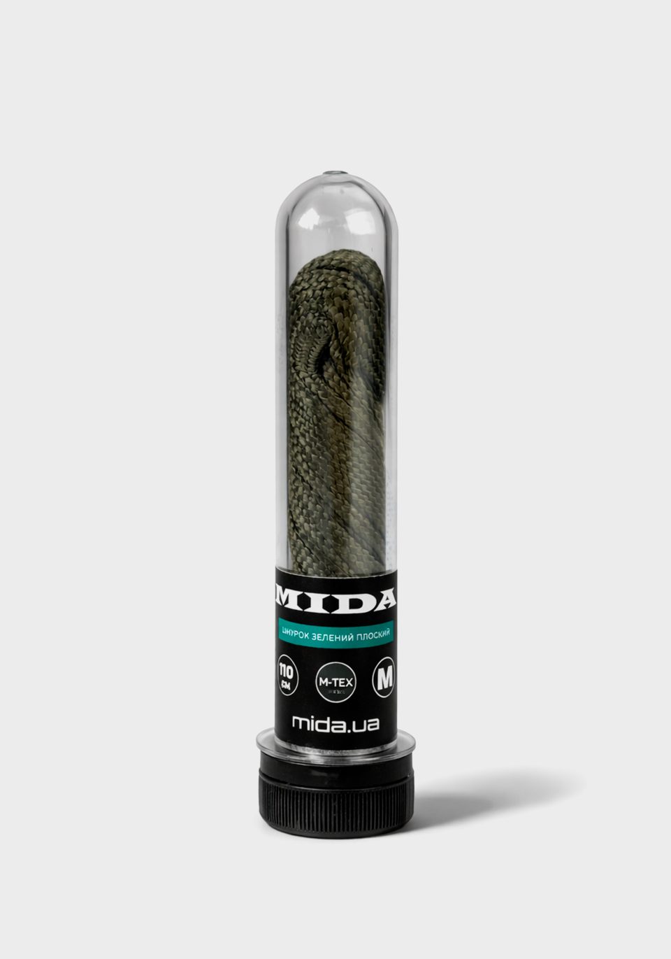 Шнурок зелений плаский