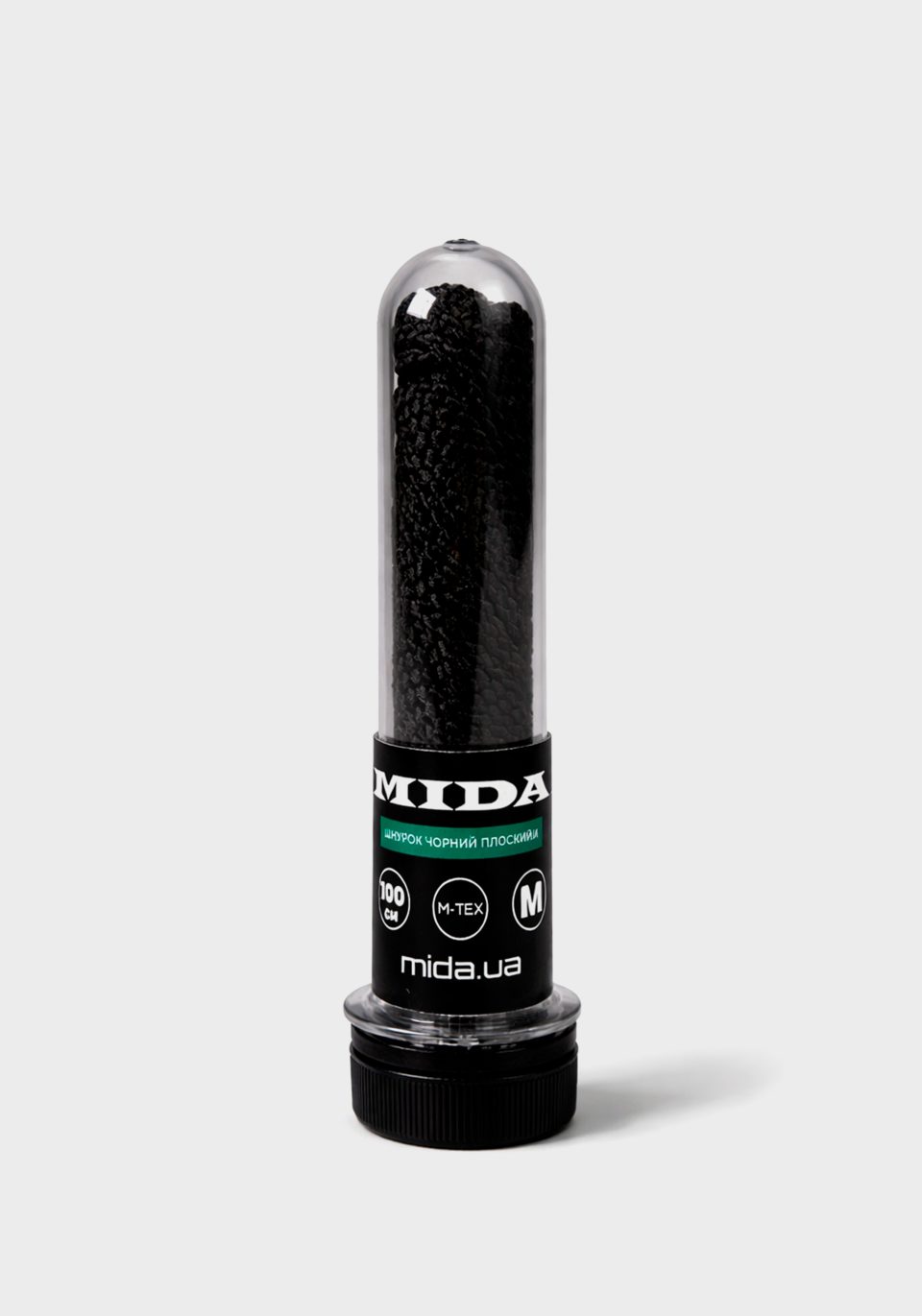 Шнурок чорний плаский