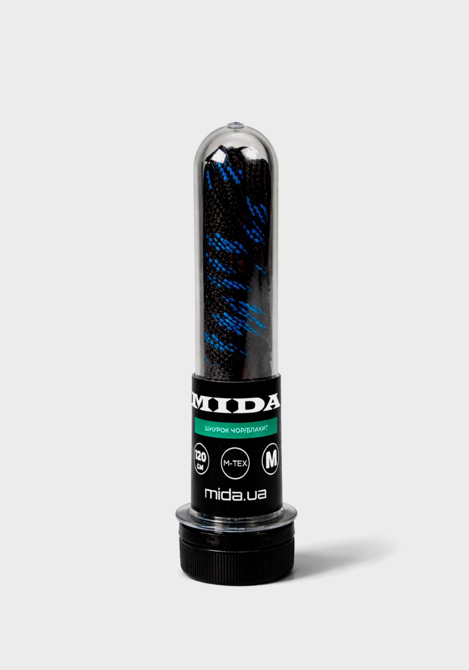 Шнурок чорно-блакитний