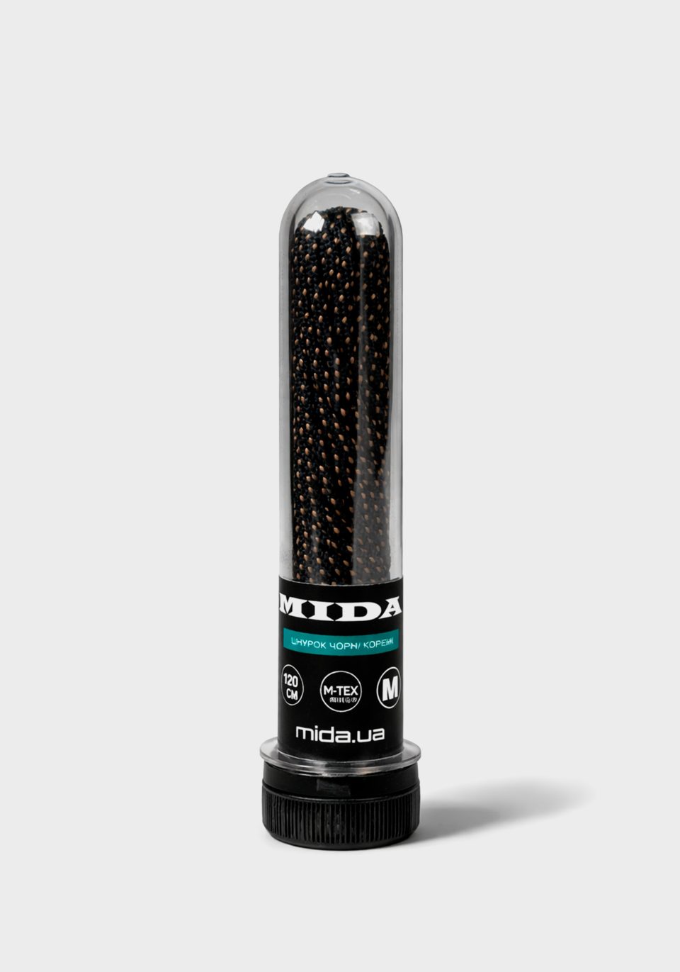 Шнурок чорно-коричневий